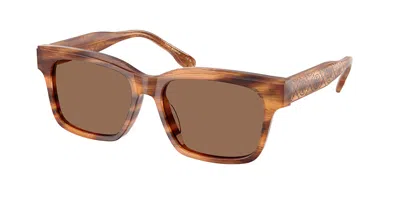 Tory Burch Ty7227d Vestibilità Orientale 192573 Occhiali Da Sole Marroni Per Donna In Brown