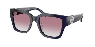 Tory Burch Ty7228u 20678g Occhiali Da Sole Blu Per Donna In Black