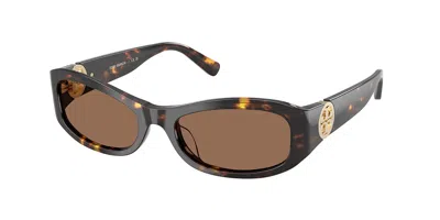 Tory Burch Ty7229u 198173 Occhiali Da Sole Tartarugatishell Per Donna In Metallic