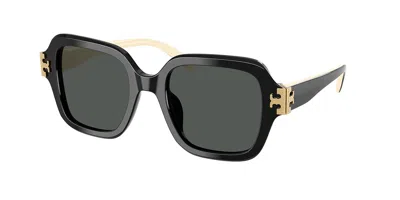 Tory Burch Ty7231u 170987 Occhiali Da Sole Neri Per Donna In Black