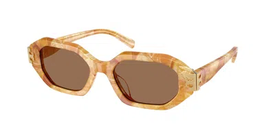 Tory Burch Ty7234u 207473 Occhiali Da Sole Arancioni Per Donna In Brown