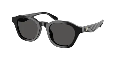 Tory Burch Ty7235d Vestibilità Orientale 170987 Occhiali Da Sole Neri Per Donna In Black
