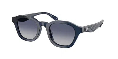 Tory Burch Ty7235d Asian Fit 20654l Women's Sunglasses Blue Size 48
