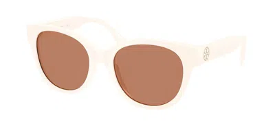 Tory Burch Ty7236u 207573 Women's Sunglasses White Size 54 In Bone