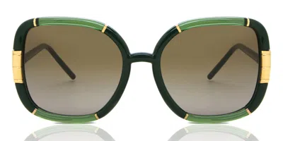 Tory Burch Ty9071u 189713 Women's Sunglasses Green Size 57 In Gold