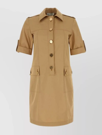 Tory Burch Camp Dress In Safari Sand