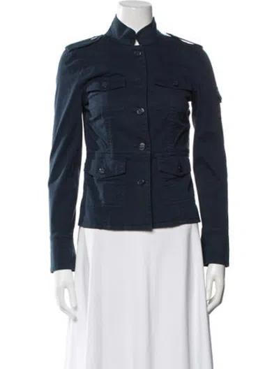 Pre-owned Tory Burch Utility Jacket In Blue