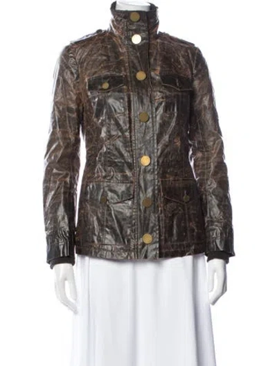 Pre-owned Tory Burch Utility Jacket In Brown
