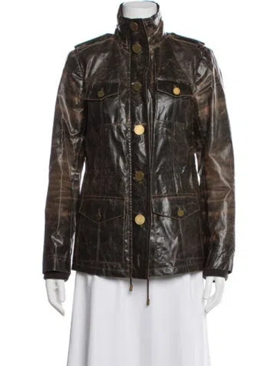 Pre-owned Tory Burch Utility Jacket In Brown