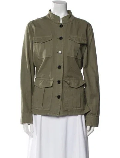 Pre-owned Tory Burch Utility Jacket In Green