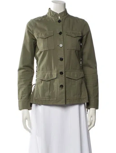 Pre-owned Tory Burch Utility Jacket In Green
