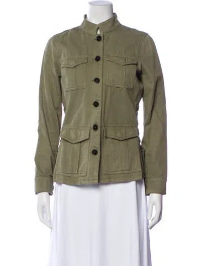 Pre-owned Tory Burch Utility Jacket In Green