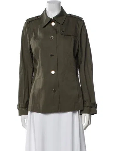 Pre-owned Tory Burch Utility Jacket In Green