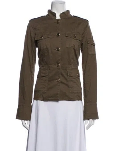 Pre-owned Tory Burch Utility Jacket In Green