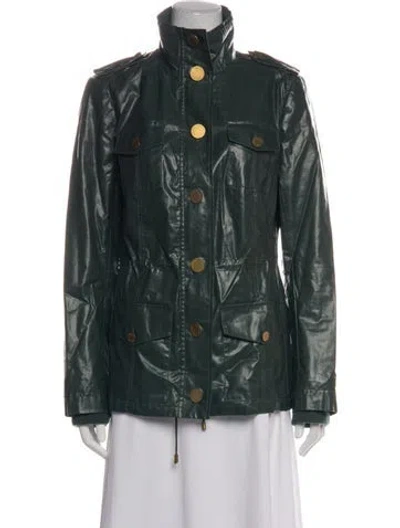 Pre-owned Tory Burch Utility Jacket In Green