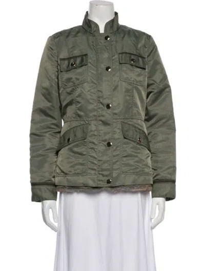 Pre-owned Tory Burch Utility Jacket In Green