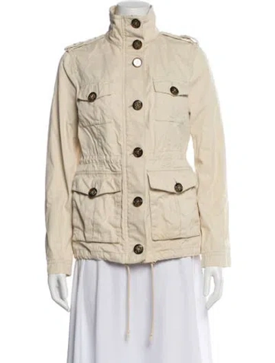 Pre-owned Tory Burch Utility Jacket In Neutral