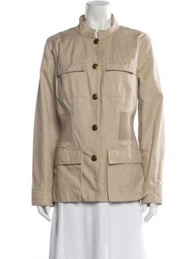 Pre-owned Tory Burch Utility Jacket In Neutral