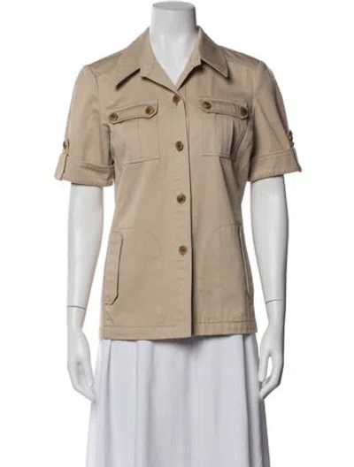 Pre-owned Tory Burch Utility Jacket In Neutrals