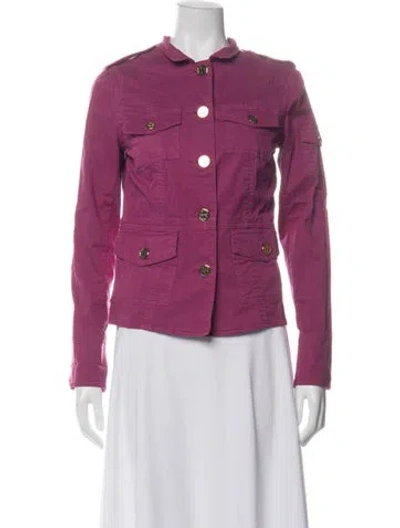 Pre-owned Tory Burch Utility Jacket In Purple