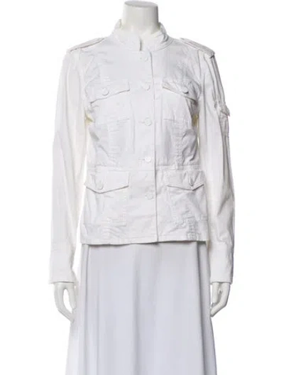 Pre-owned Tory Burch Utility Jacket In White