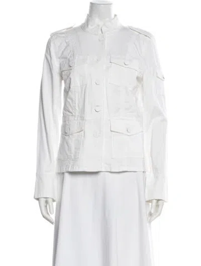 Pre-owned Tory Burch Utility Jacket In White