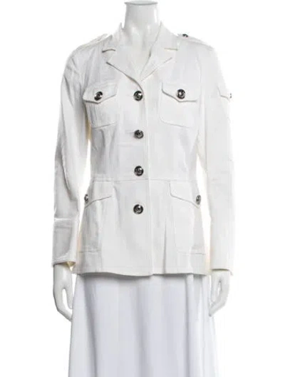 Pre-owned Tory Burch Utility Jacket In White