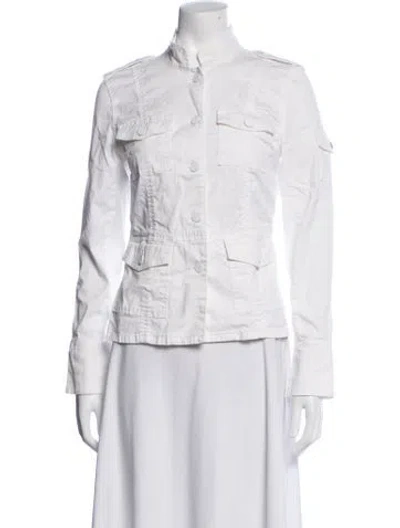 Pre-owned Tory Burch Utility Jacket In White