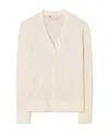 Tory Burch V-neck Button-up Cardigan In White