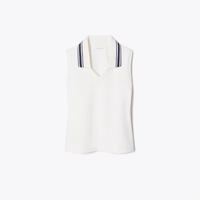 Tory Burch V-neck Tennis Tank In White