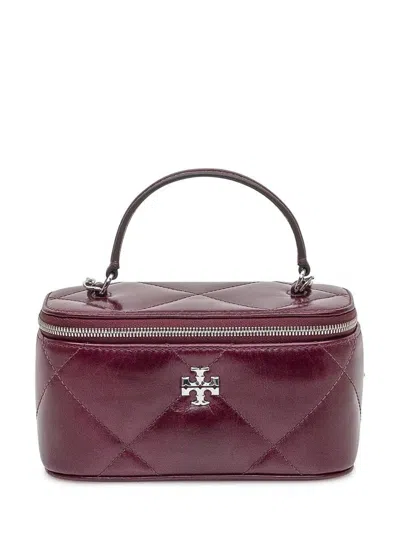 Tory Burch Vanity Case In Burgundy