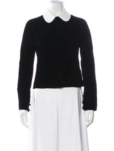 Pre-owned Tory Burch Velvet Jacket In Black