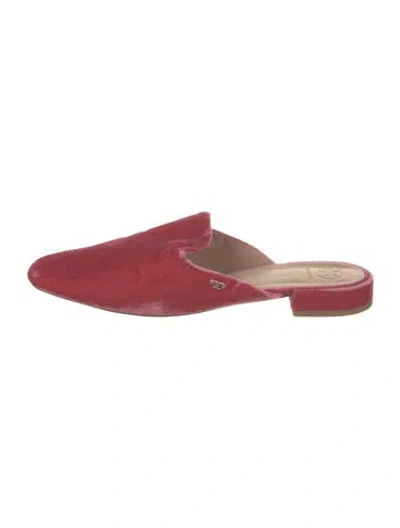 Pre-owned Tory Burch Velvet Mules In Pink
