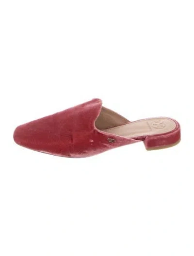 Pre-owned Tory Burch Velvet Mules In Pink