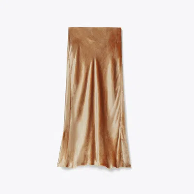 Tory Burch Velvet Skirt In Brown