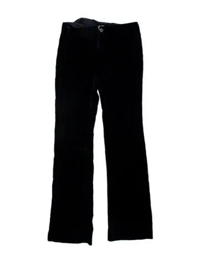 Pre-owned Tory Burch Velvet Straight Leg Pants In Black