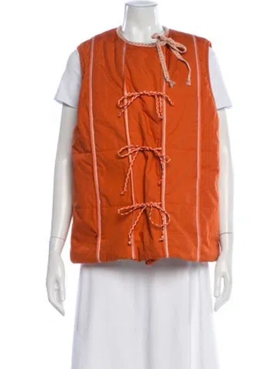 Pre-owned Tory Burch Vest In Orange