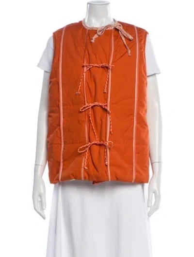 Pre-owned Tory Burch Vest In Orange