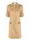 Tory Burch Woman Mini Dress Beige Size 14 Cotton In Beige