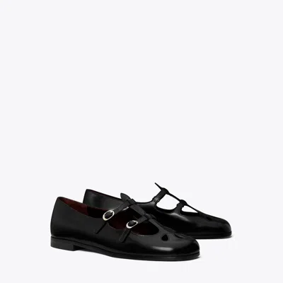Tory Burch Violet Two Band Mary Jane Flat In Black