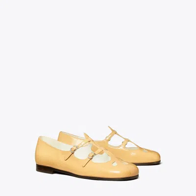 Tory Burch Violet Two Band Mary Jane Flat In Brown