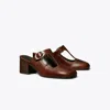 Tory Burch Violet T-strap Heeled Mule In Multi