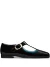 Tory Burch Violet Leather Mary Jane Ballerina Loafers In Black