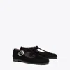 Tory Burch Violet Leather Mary Jane Ballerina Loafers In Perfect Black