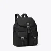 Tory Burch Functional Nylon Backpack With Multiple Pockets In Black