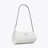 Tory Burch Virginia Nylon Cylinder Bag Snow White In White