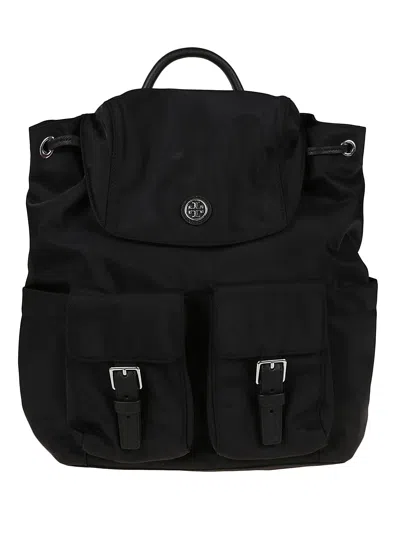 Tory Burch Virginia Flap Backpack In Black