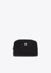 Tory Burch Virginia Logo Pouch Bag In Black