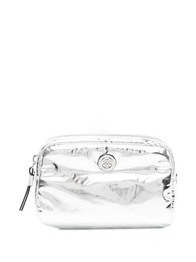 Tory Burch Virginia Make Up Bag In Silver