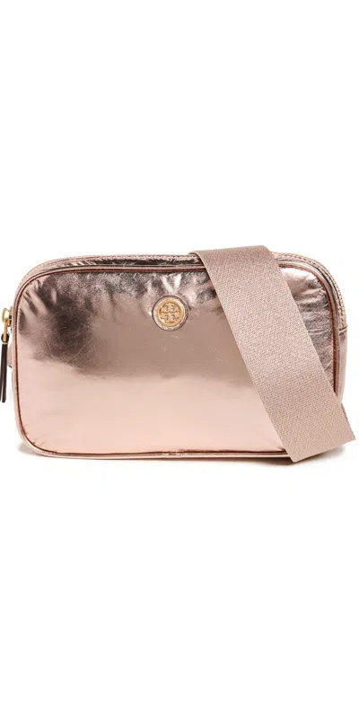 Tory Burch Virginia Metallic Belt Bag Sparkle Pink